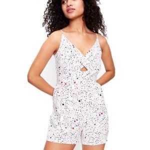 LOFT Twist Strappy Star Romper With Belt Size 8
